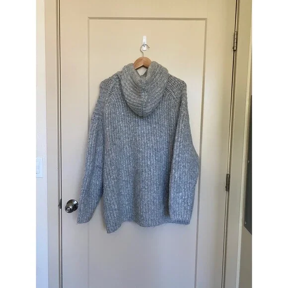 Zara Oversized Knit Sweatshirt in Grey Size XS/S - Picture 11 of 12